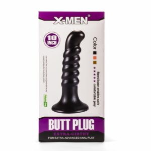 X-Men 10" Extra Girthy Butt Plug Black IV