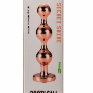 X-Men Secret Shine Booty Call Metal Butt Plug with Gem Gold L