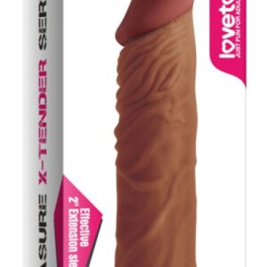 Pleasure X-Tender Penis Sleeve Brown 3